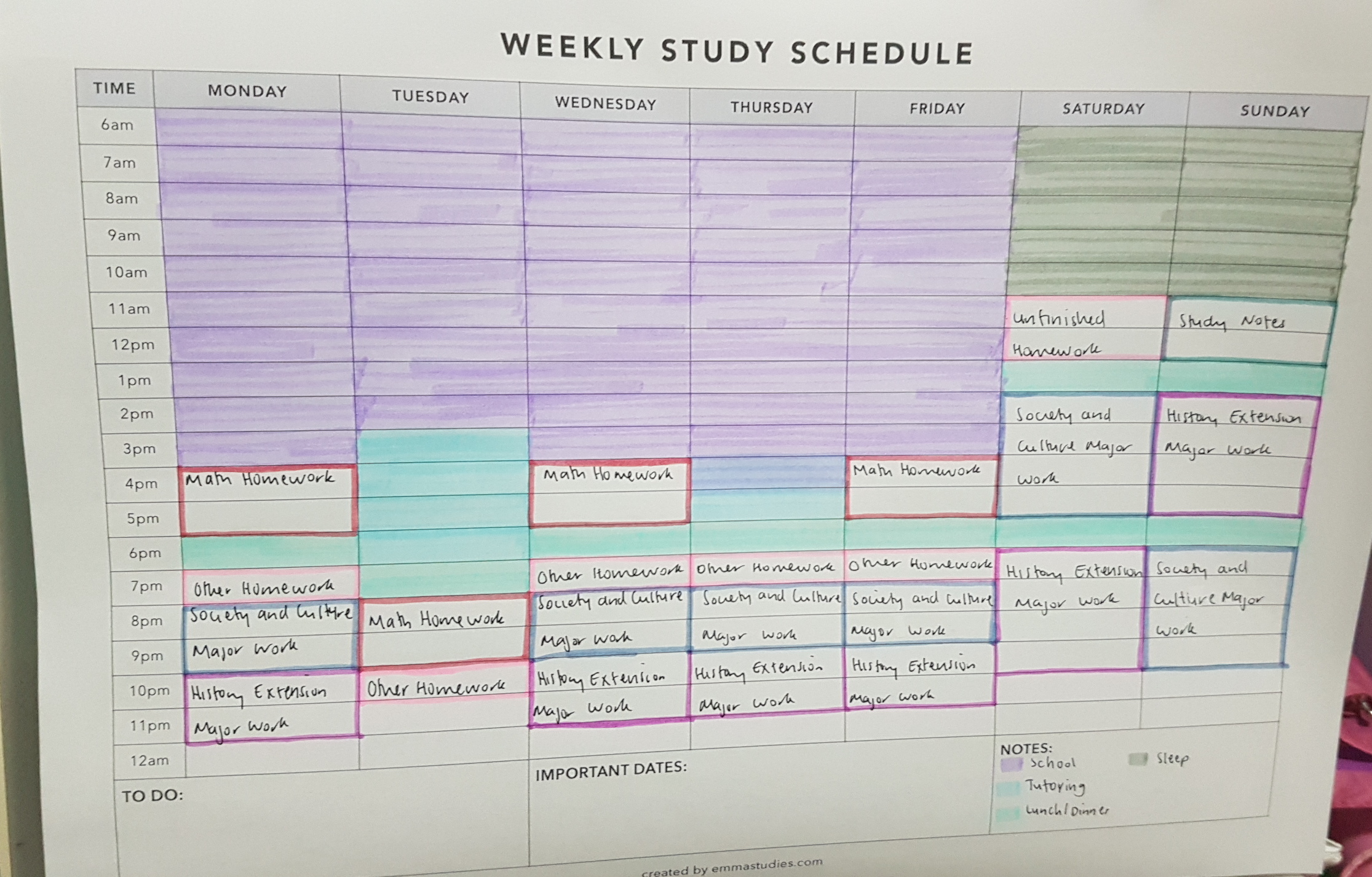 Study planner - prelim